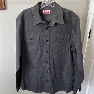 Wrangler Medium Mens Longsleeve Work Shirt #18